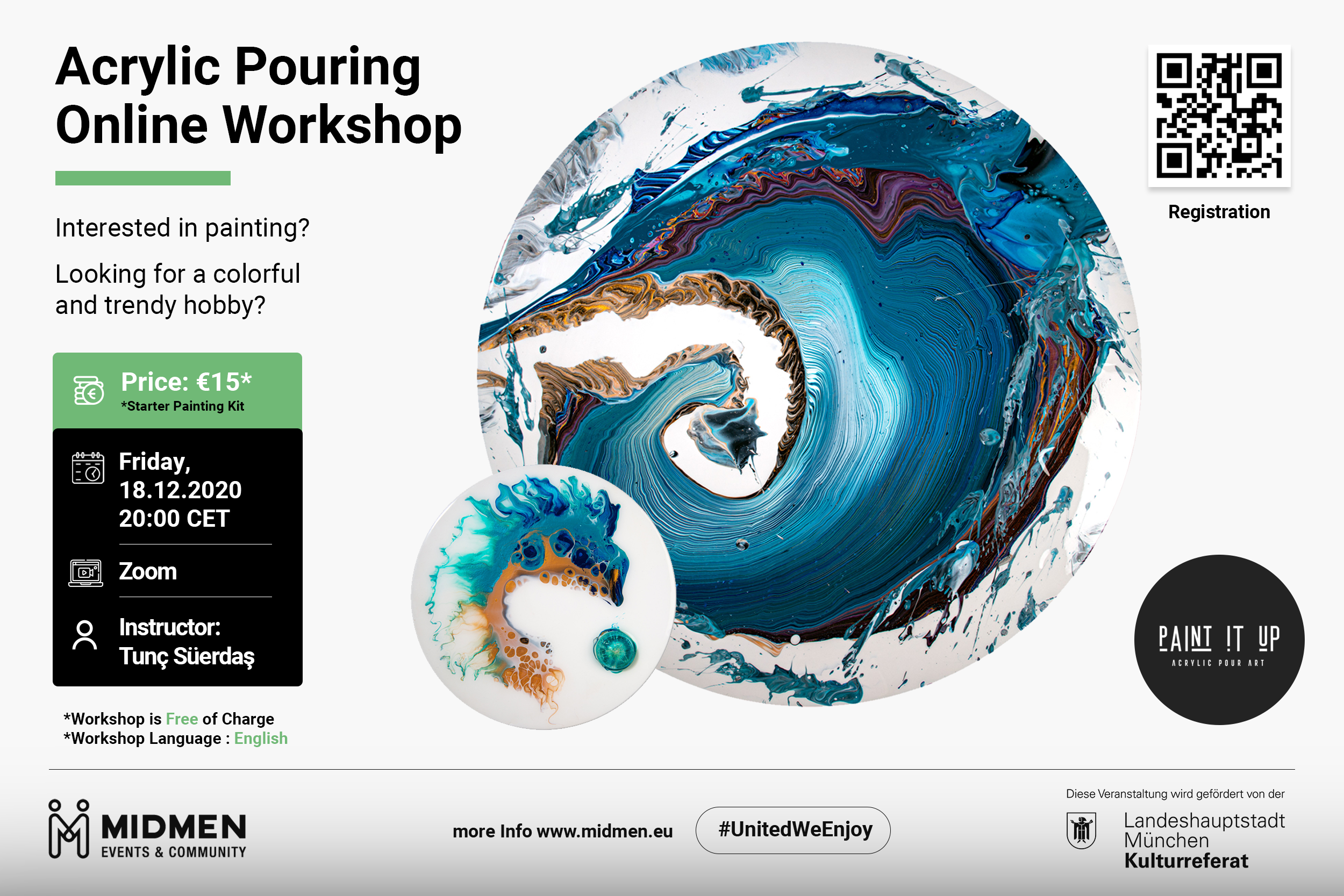 Online-Webinar: Acrylic Pouring Workshop